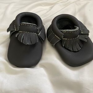 Dark gray Freshly Picked unisex moccasins